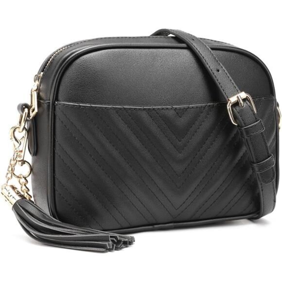Quilted Crossbody Bag, Trendy Design Shoulder Purse - Picture 1 of 7